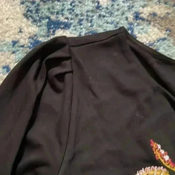 LOFT longsleeve, fit and flare embroidered floral dress zero - Picture 5 of 7